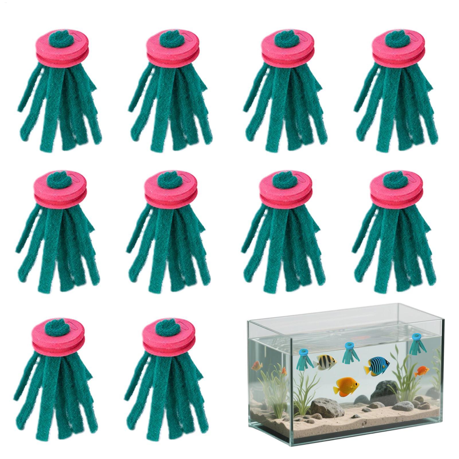 Aquarium Fish Eggs - 10 Stück Aquarium-Legenetz, dekorativer schwimmender Eiersammler,