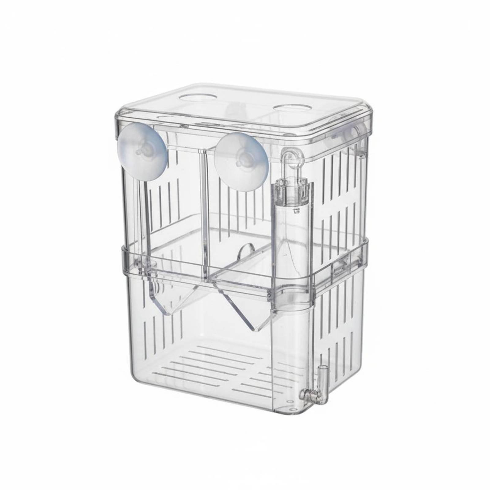 Box Fish In Aquarium - Doppelschichtiger Aquarium-Zuchtbehälter, transparenter Brüterei-Box für Fischzuchtbedarf