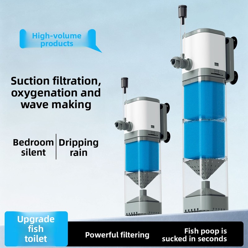 Aquarium Fish Waste Collector - Eingebauter Aquariumfilter – 5-in-1 Fischbeckenfilter mit
