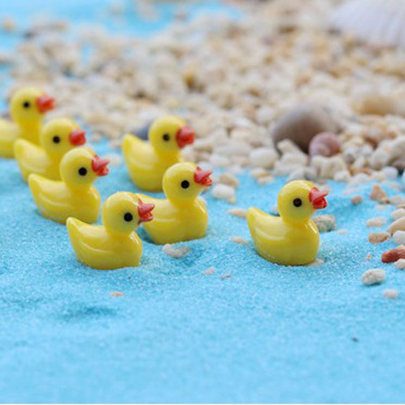 Aquarium Fish Yellow - Niedliche Mini-Gelbe-Enten-Schwimmfigur für Aquarien, Liebliche Cartoon-Enten-Figur,