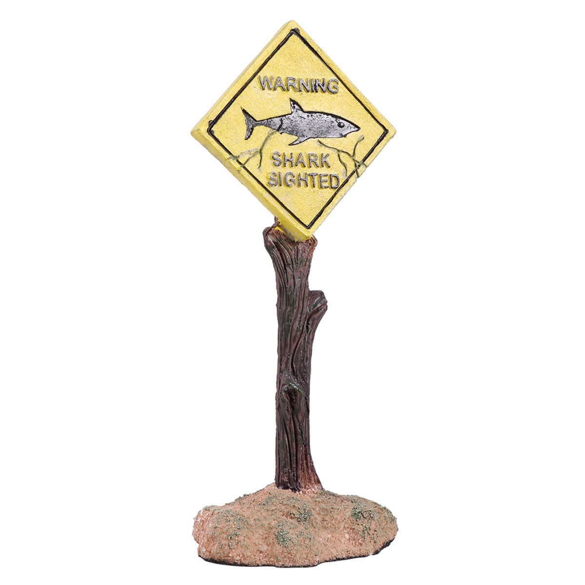Aquarium Fish Yellow - Cartoon-Harz-Warnschild für Aquarien Ch546 Gelb, Aquarium-Dekoration,