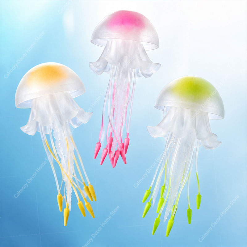 Aquarium Fish Marine - Kreative Simulierte Schwimmende Fluoreszierende Leuchteffekt-Quallen Aquarium-Dekoration