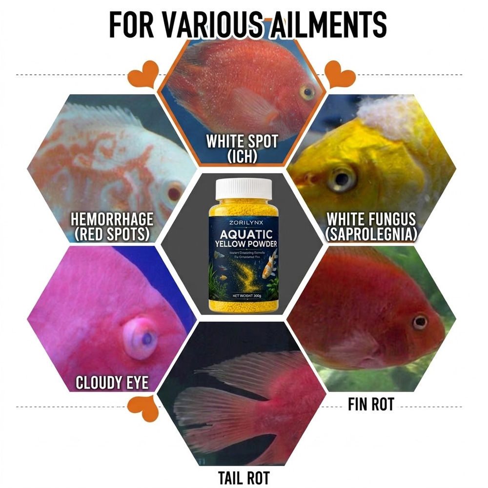 Aquatisches gelbes Pulver, sof – Aquarium Fish Yellow Bewertung und Preis